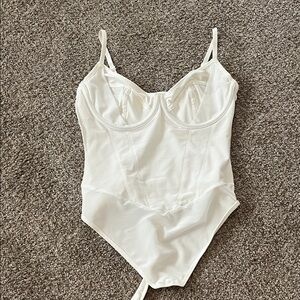 Chic White Women's Bodysuit
